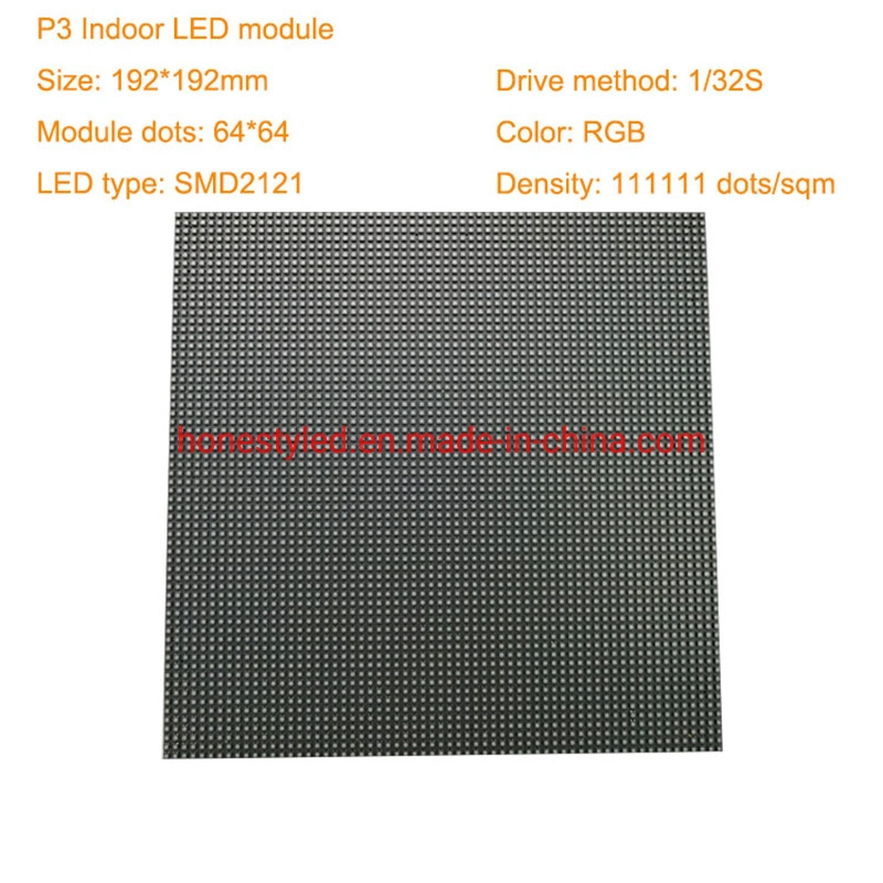 Shenzhen Manufacture Whole Price Waterproof Advertising Wall P3 192*192mm RGB LED Display Module 16s 64*64 Pixel Full Color Outdoor LED Module