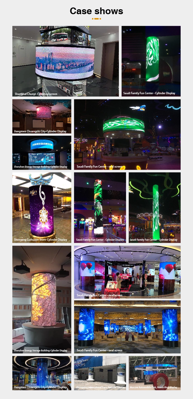 Cylinder Size Customized Waterproof P10 Indoor Outdoor Creative LED Cylindrical Screen Display