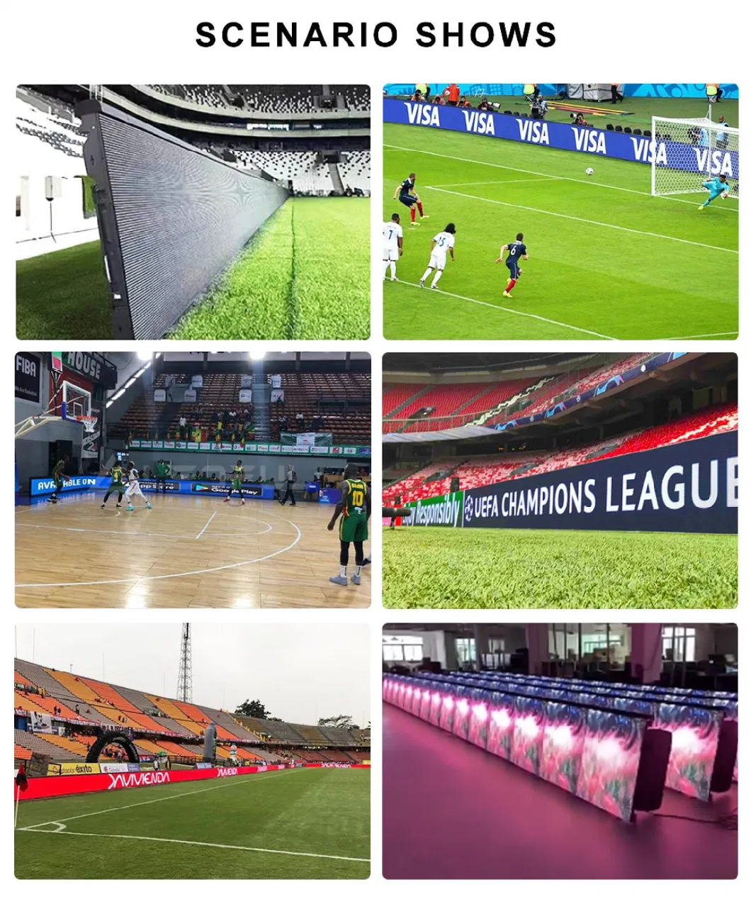 P3 P4 P5 P6 P8 P10 Stadium Perimeter Outdoor LED Display Screens Sports LED Screens P10 LED Display Outdoor Stadium Perimeter LED Video Wall LED Panel